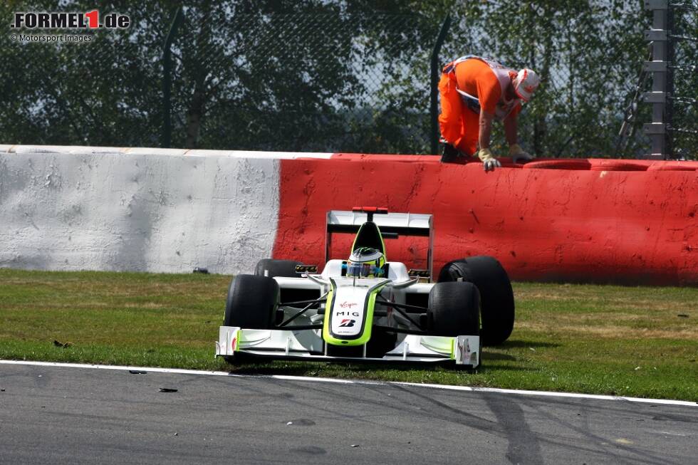 Foto zur News: 19. Jenson Button (Brawn) beim Großen Preis von Belgien 2009 - Grund: Unfall