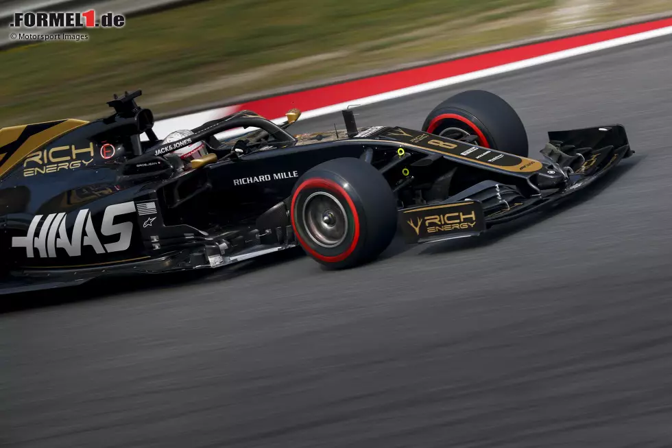 Foto zur News: ... war Rich Energy noch Titelsponsor von Haas auf den Autos von Romain Grosjean und Kevin Magnussen.