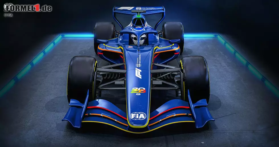 Foto zur News: Der Automobil-Weltverband (FIA) hat im Dezember 2024 ein Update zu seiner bisherigen Designstudie für das Formel-1-Auto 2026 veröffentlicht. Die Bilder ...