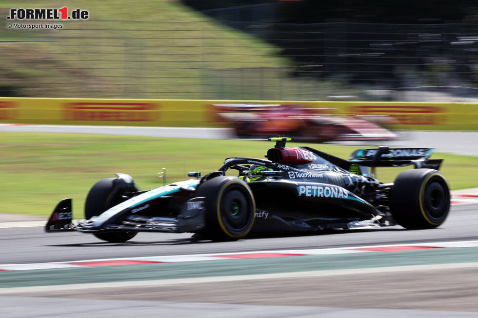 Foto zur News: Mercedes 2024: Lewis Hamilton / George Russell