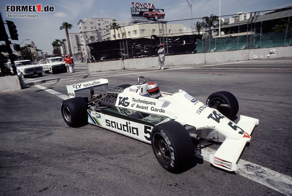 Foto zur News: Nur einmal tritt Andretti danach für Williams an: 1982 beim USA-Grand-Prix West in Long Beach. Ins Ziel kommt er in diesem Rennen nicht.