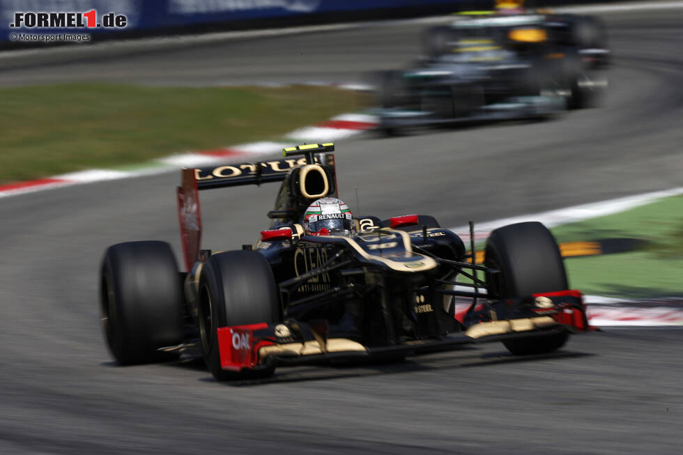 Foto zur News: 2012 in Monza sitzt Lotus-Testfahrer Jerome D&#039;Ambrosio statt Grosjean im Auto. Bei seinem letzten Formel-1-Einsatz wird D&#039;Ambrosio auf P13 abgewinkt und bleibt ohne Punkte.