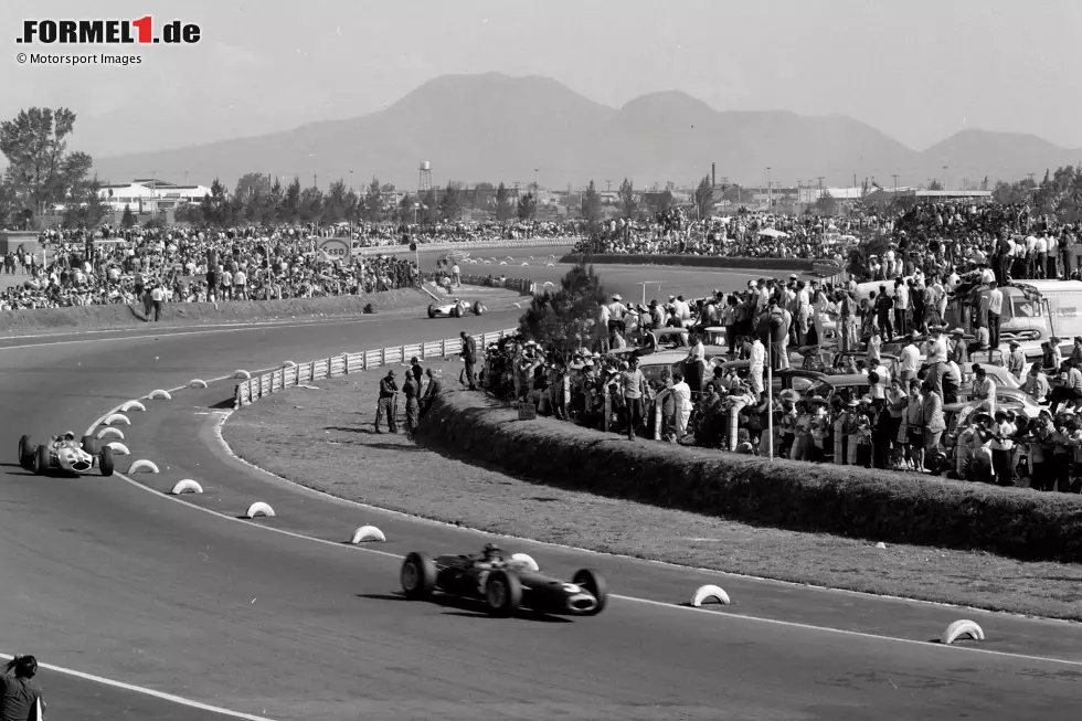 Foto zur News: Mexiko-Stadt (1964-70) - Erstmals über viele Jahre Konstanz hat die Formel 1 mit dem Autodromo Hermanos Rodriguez als Finalort. Die Brüder Pedro und Ricardo, nach denen die Strecke benannt ist, starben beide bei Motorsport-Unfällen.