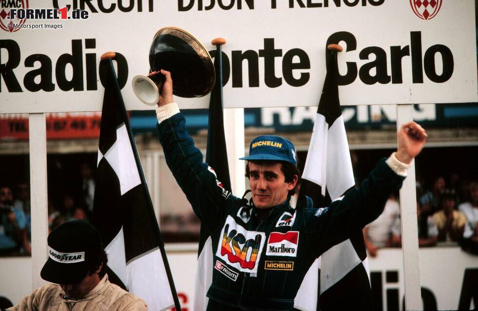 Foto zur News: #2: Alain Prost (Frankreich) - 6 Heimsiege in Dijon (1), Le Castellet (4) und Magny-Cours (1). Prost erweist sich über die Jahre als vielseitigster &quot;Heimsieger&quot; der Formel 1, denn er siegt beim Frankreich-Grand-Prix für Renault, McLaren, Ferrari und Williams!