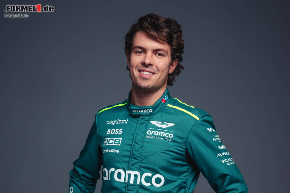 Foto zur News: Felipe Drugovich bleibt auf der Ersatzbank bei Aston Martin. Bei den Testfahrten 2023 durfte der Formel-2-Meister von 2022 für den verletzten Lance Stroll einsteigen, mehr aber nicht. Das bleibt auch 2024 so. Zudem holte man den früheren Red-Bull-Junioren Jak Crawford ins Boot, der in der Formel 2 starten wird.