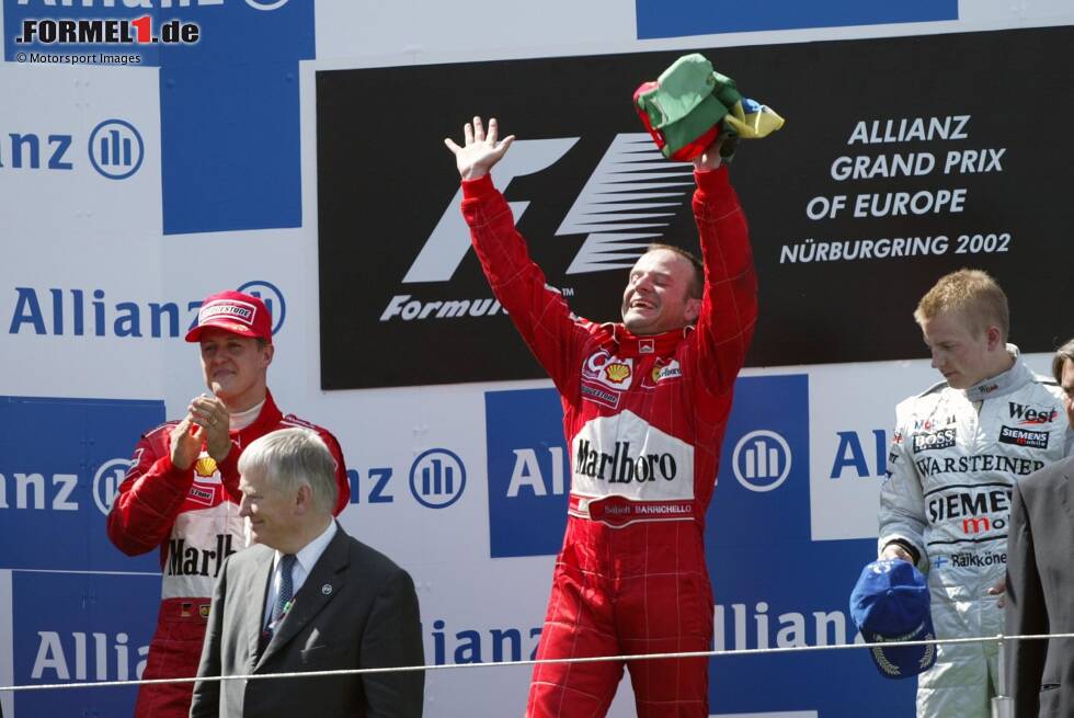 Foto zur News: Rubens Barrichello (Brasilien) ist einer von vier Fahrern, die 31 Rennen nach ihrem jeweils ersten Grand-Prix-Erfolg den zweiten Sieg erzielen. Die anderen sind ...