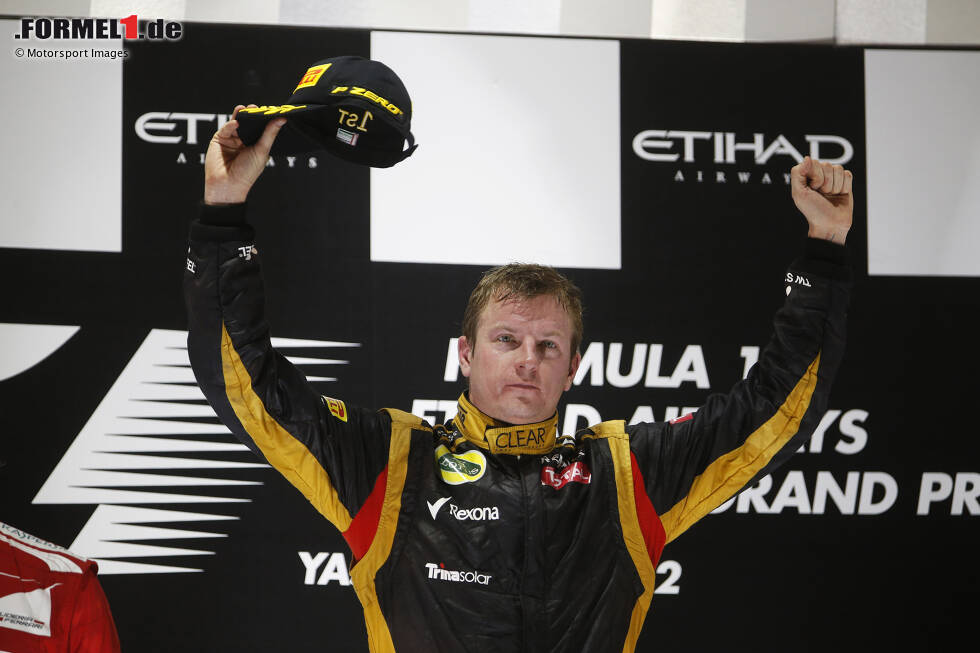 Foto zur News: ... 2012 gibt Räikkönen aber sein Formel-1-Comeback und gewinnt für Lotus beim Saisonfinale in Abu Dhabi. Zwischen den beiden Siegen liegen 60 Grands Prix.