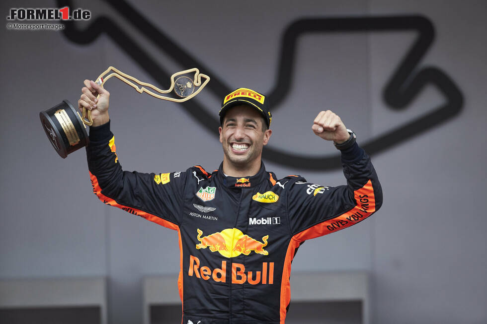 Foto zur News: #7 - Daniel Ricciardo (Australien): Er ahnt bei seinem Monaco-Sieg 2018 nicht, dass es für lange Zeit sein letzter Formel-1-Erfolg sein wird. Zwischen diesem Sieg und ...