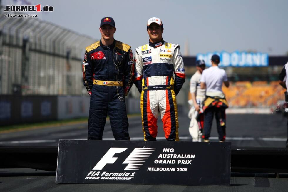 Foto zur News: 2008: 2 Rookies - 12. Nelson Piquet jun. (Renault/19) und 17. Sebastien Bourdais (Toro Rosso/4)