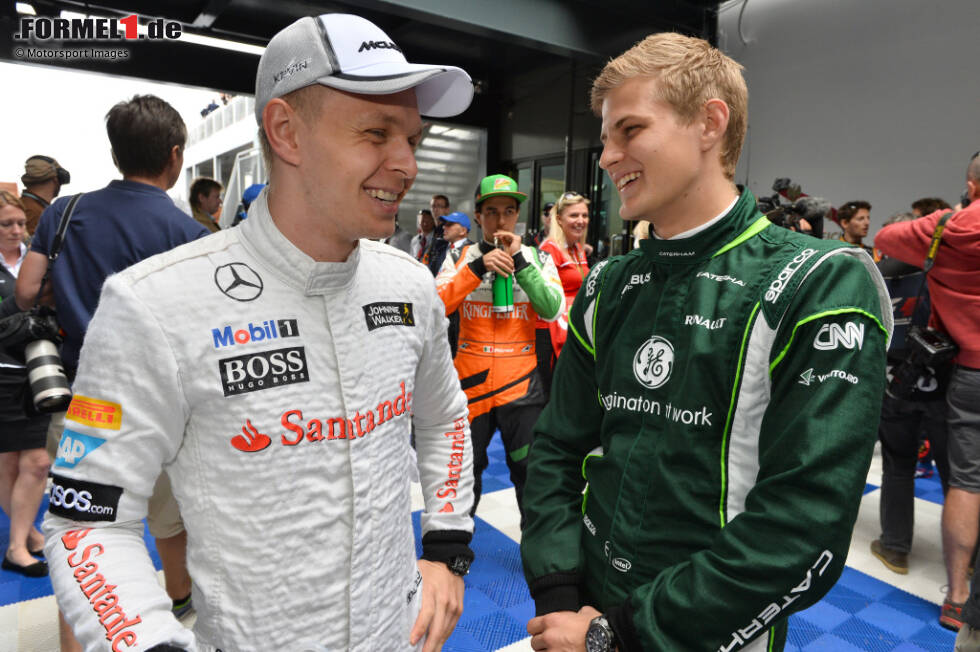 Foto zur News: 2014: 5 Rookies - 11. Kevin Magnussen (McLaren/55), 15. Daniil Kwjat (Toro Rosso/8), 19. Marcus Ericsson (Caterham/0),  23. Will Stevens (Caterham/0) und 24. Andre Lotterer (Caterham/0)