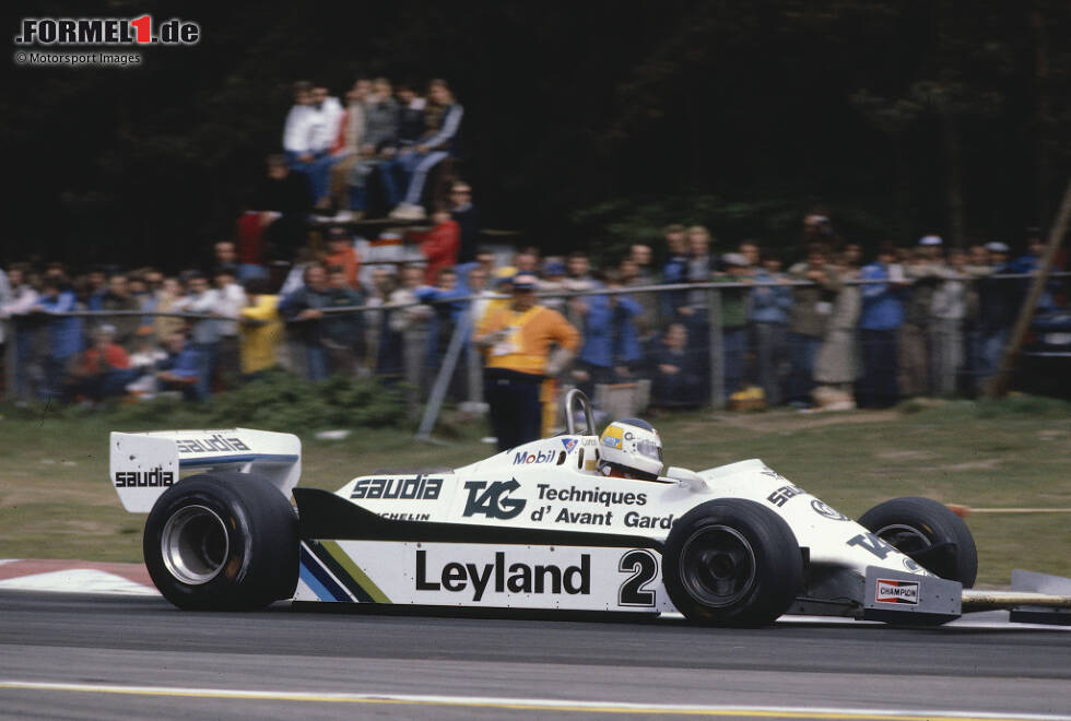 Foto zur News: Den nächsten Abbruch gibt es erst 1981 in Zolder - erneut regenbedingt. Carlos Reutemann siegt, doch für Aufsehen sorgt eine Unterbrechung gleich nach Rennstart, weil ein Mechaniker bei einem Unfall verletzt wird. Daraufhin führt die Formel 1 die Regel ein, dass sich 15 Sekunden vor Start niemand mehr am Auto befinden darf.