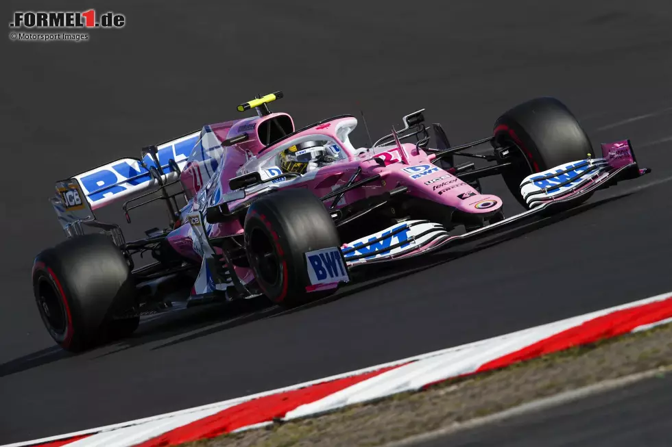 Foto zur News: Racing Point: Milliardär Lawrence Stroll rettete 2018 das insolvente Force-India-Team und gab ihm zunächst den generischen Namen Racing Point - mit einem einfachen Punkt als Logo. Das gab möglichen Namenssponsoren die Gelegenheit, selbst groß in Erscheinung zu treten, ohne dass das Team seinen eigentlichen Namen ändern muss.