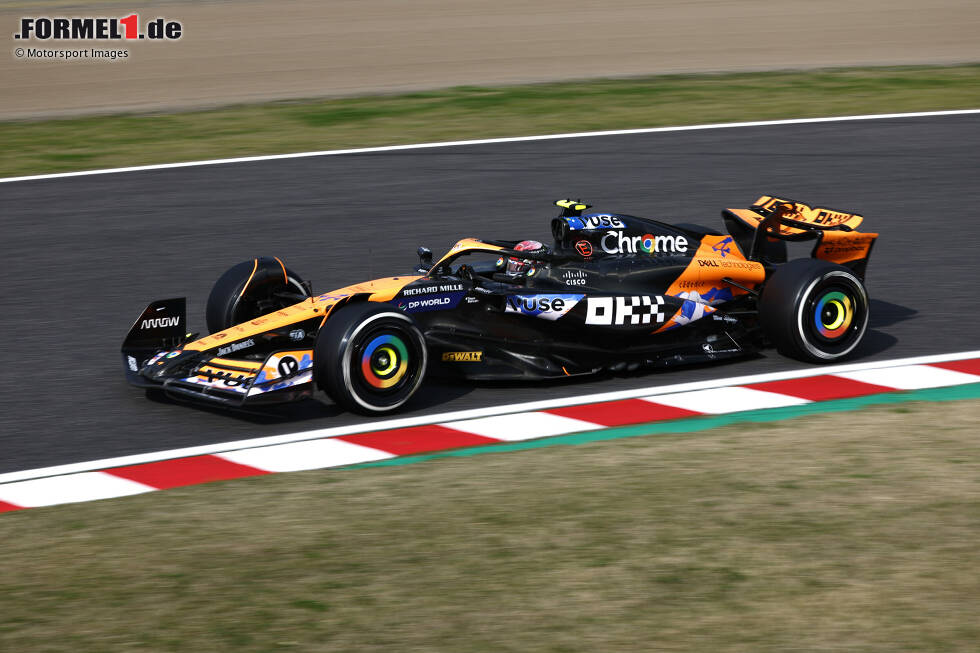 Foto zur News: Japan: In Suzuka fährt McLaren mit einem &quot;Art-Car&quot; vor, denn das Sonderdesign für den MCL38 geht zurück auf ...