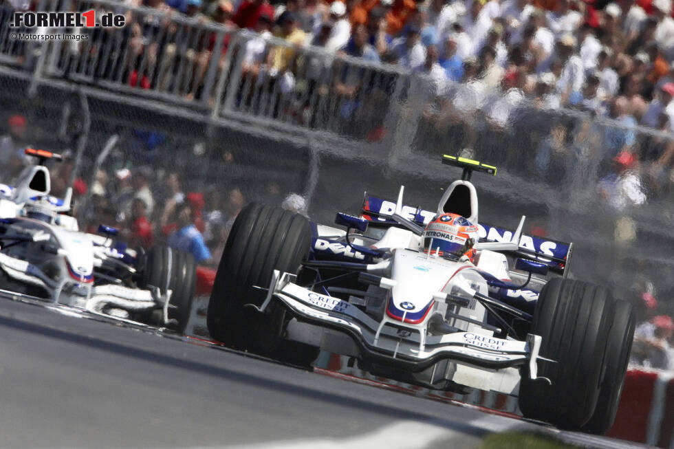 Foto zur News: Montreal 2008: Ein Jahr nach seinem Horror-Unfall an gleicher Stelle gewinnt Robert Kubica den Kanada-Grand-Prix. Es ist der erste Formel-1-Sieg für BMW-Sauber und ebenfalls gleich ein Doppelsieg, aber ...