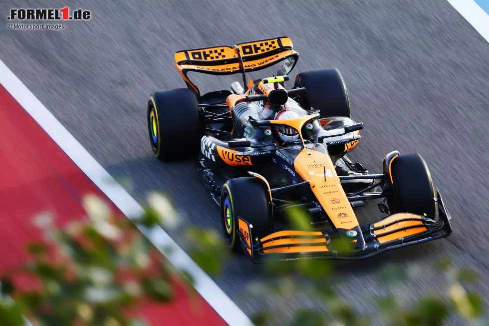 Foto zur News: ... etabliert sich Lando Norris im McLaren MCL38 als zweite Kraft hinter Verstappen und Red Bull, aber nur ein Zehntel vor ...