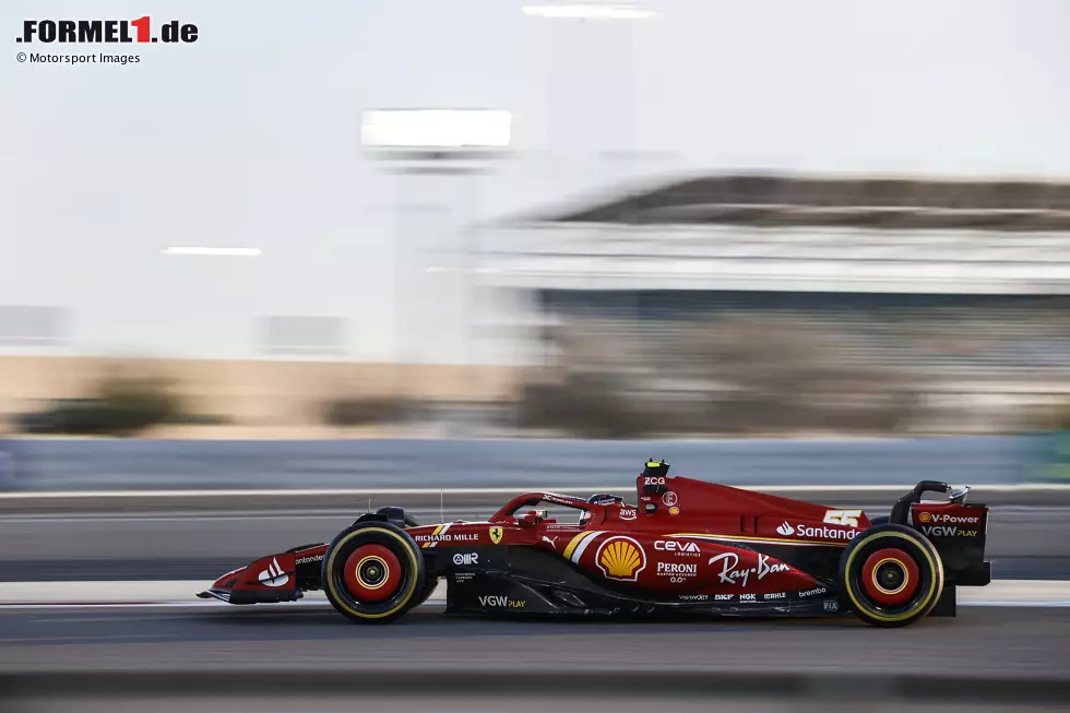 Foto zur News: ... Carlos Sainz im Ferrari SF-24, der wiederum nur ein Polster von 0,015 Sekunden auf ...