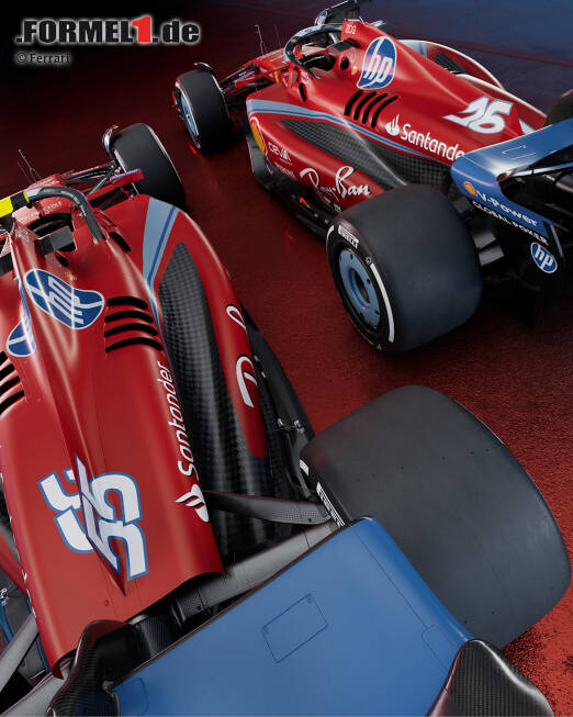 Foto zur News: Auch der neue Titelsponsor HP tritt erstmals in Erscheinung. Ab Miami wird das Team unter dem Namen Scuderia Ferrari HP an den Grands Prix teilnehmen.