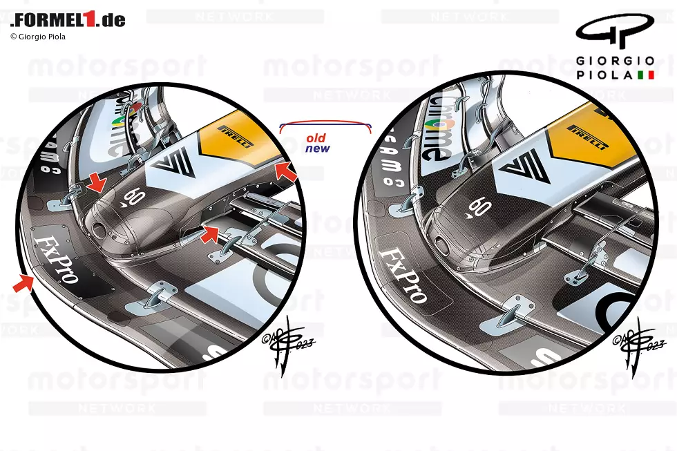 Foto zur News: Auch die Form der Nase und ihr Zusammenspiel mit dem Frontflügel wurden für Silverstone geändert.