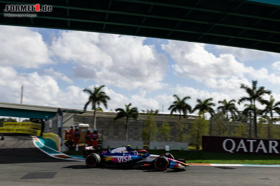 Foto zur News: 6. Miami: Dritter Saisonsieg für Tsunoda, der sich damit im Titelkampf zurückmeldet! Zuvor holt Teamkollege Ricciardo bereits den Sieg im Sprint. Ein starkes Wochenende für die Racing Bulls. Ocon holt als Zweiter das nächste Podium für Alpine. Stand: 1. Hülkenberg (39), 2. Tsunoda (35), 3. Magnussen (21), 4. Zhou (17), 5. Ocon (17).