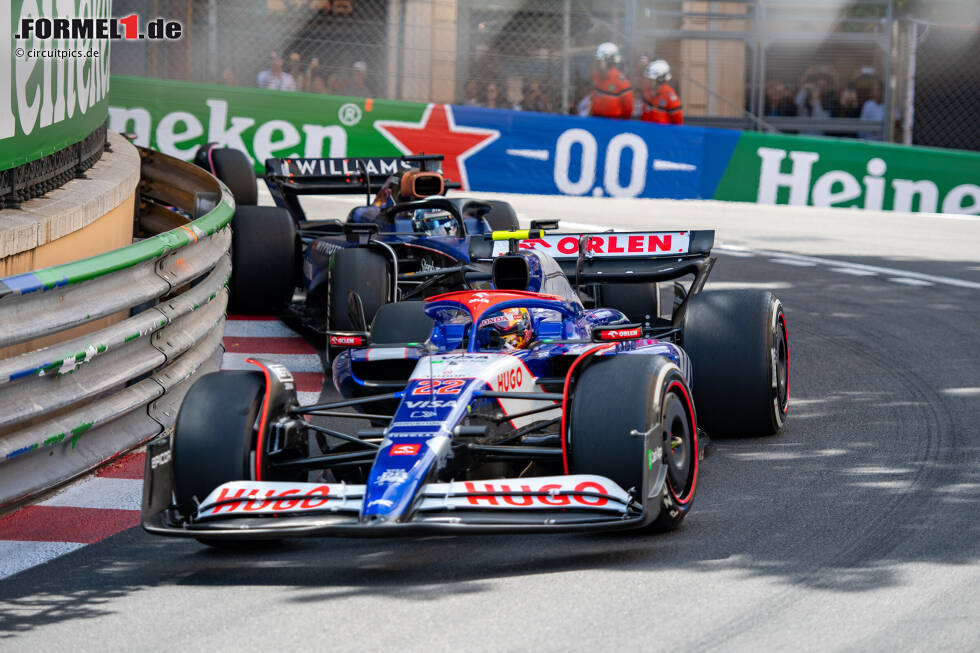 Foto zur News: 8. Monaco: Tsunoda triumphiert im Fürstentum, holt seinen dritten Sieg in Serie und profitiert zudem davon, dass Hülkenberg und auch seine weiteren WM-Verfolger ausscheiden. Gasly holt hinter Albon seinen ersten Podestplatz. Stand: 1. Tsunoda (55), 2. Hülkenberg (45), 3. Magnussen (25), 4. Ocon (19), 5. Albon (21).