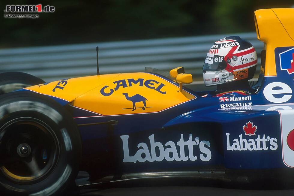 Foto zur News: Nigel Mansell (6): In seiner Weltmeistersaison 1992 stellt der Brite mit fünf Siegen zu Saisonbeginn einen bis heute gültigen Rekord auf. Im Qualifying ist er sogar noch besser, da sind es zu Saisonbeginn sechs Poles in Serie und neun Polepositions in den ersten zehn Rennen!