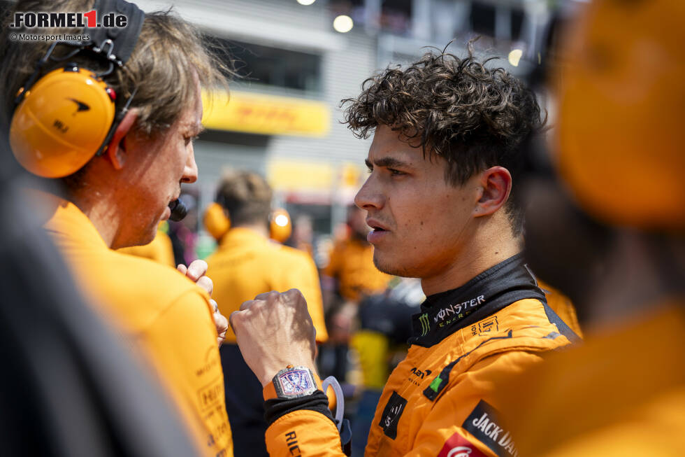 Foto zur News: Lando Norris (Redaktion: 3) - Auch hier stimmen wir zu. Es gab sogar Stimmen für eine 4, weil wohl deutlich mehr drin gewesen wäre. Trotz der vielen kleinen Fehler reicht es der Mehrheit am Ende aber noch für eine 3, weil sein Speed eigentlich nicht schlecht war. Er konnte ihn nur eben zu selten zeigen, was auch an der Strategie lag.