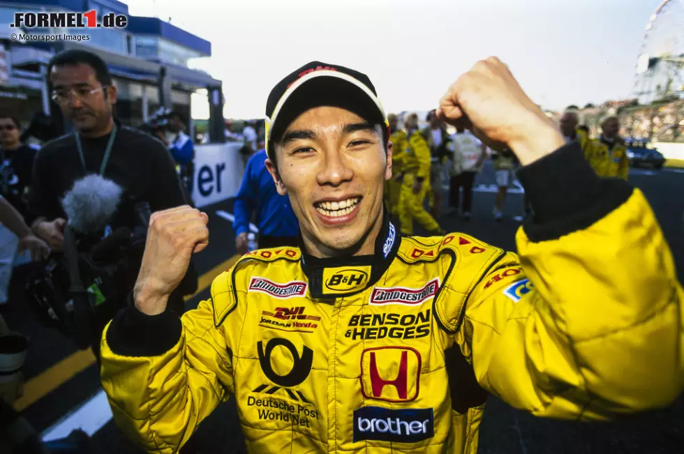 Foto zur News: Takuma Sato (2002): Dank Motorenpartner Honda bekommt er ein Cockpit, kann aber nur beim Heimspiel in Japan punkten. Honda setzt danach eher auf BAR und nimmt Sato mit, bevor man ab 2006 mit Super Aguri für ihn im Grunde sogar ein eigenes Team gründet. Mehr Erfolg gibt es in den USA mit zwei Siegen beim Indy 500.