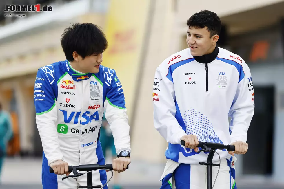 Foto zur News: Mittlerweile ist Tsunoda beim heute Racing Bulls genannten Rennstall der Teamleader. Denn an seiner Seite fährt 2025 mit Isack Hadjar erneut ein Rookie.