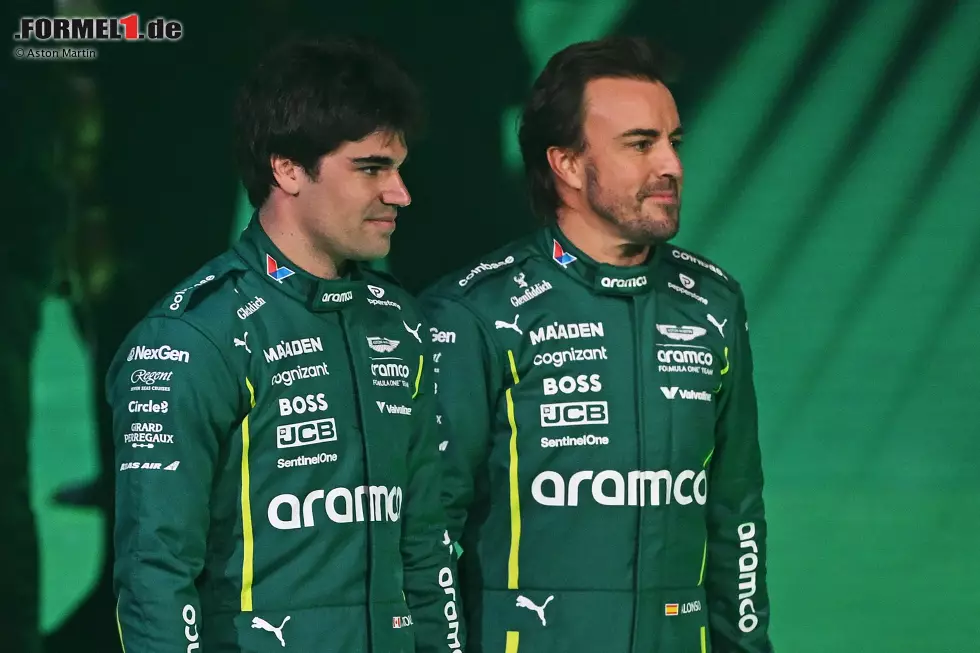 Foto zur News: Aston Martin: Lance Stroll (Kanada) und Fernando Alonso (Spanien)