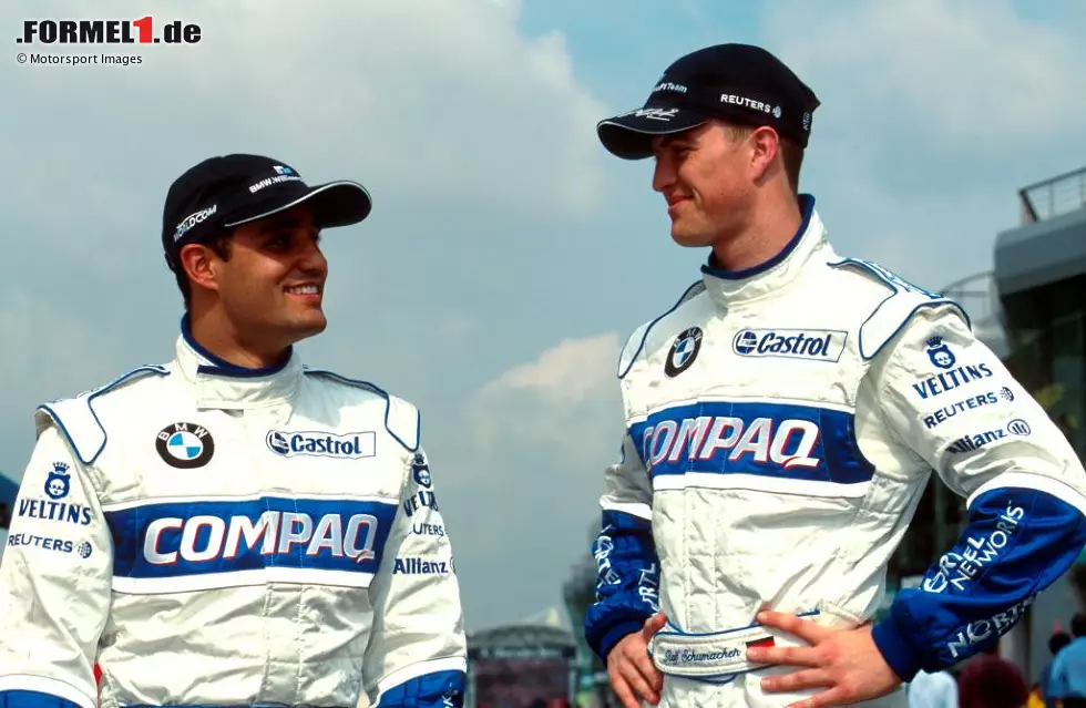 Foto zur News: Juan Pablo Montoya (2001): Dass er keine Angst vor großen Namen wie Michael Schumacher hat, zeigt der Kolumbianer von Beginn an. Fans feiern die mutigen Manöver Montoyas, der vier Jahre an der Seite von Michaels Bruder Ralf fährt, anschließend erst zu McLaren und dann in die USA wechselt. Zweimal gewinnt er dort das Indy500.