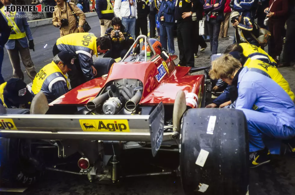 Foto zur News: ... kurz darauf beim Belgien-Grand-Prix in Zolder. Im Qualifying holt Villeneuve nochmal frische Reifen - weil er Pironi schlagen will, der bis dahin vor ihm klassiert ist? So weit kommt es aber nicht, denn ...