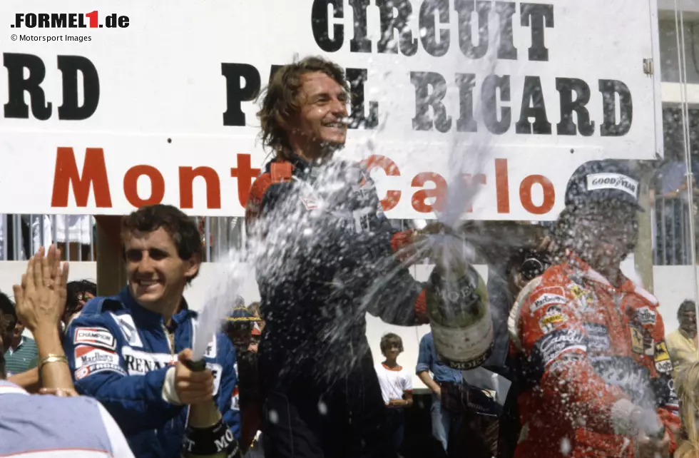 Foto zur News: Auch Didier Peroni ereilt ein Schicksalsschlag nach seinem dritten Platz in Le Castellet 1982. Zwar holt er die Pole beim nächsten Rennen in Deutschland, zieht sich in der Session bei einem Unfall aber auch schwere Beinverletzungen zu und tritt nie wieder in der Formel 1 an. Den Titel verpasst er in dem Jahr um nur fünf Punkte.