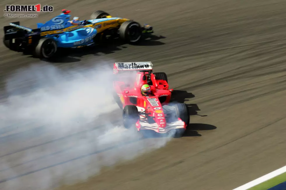 Foto zur News: Felipe Massa (P9, Bahrain 2006): Der Brasilianer hat ein Jahr nach Räikkönen seine große Chance, verpasst da allerdings den WM-Titel gegen Lewis Hamilton hauchdünn in einem dramatischen Finale. Bei seinem Debüt drei Jahre zuvor bleibt er als Neunter punktlos, nachdem er sich gleich in der Anfangsphase dreht.