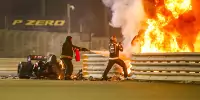 Fotostrecke: Feuerunfall von Grosjean in Bahrain: Die 15 spektakulärsten Fotos