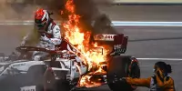 Fotostrecke: Alfa Romeo von Kimi Räikkönen fängt Feuer