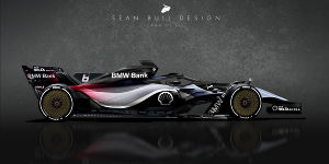 Foto zur News: Vision: So könnte ein Formel-1-BMW für 2021 aussehen!