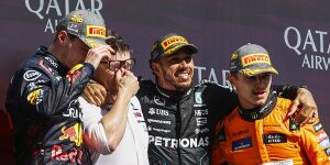 Foto zur News: Er kann&#039;s doch noch: Lewis Hamilton feiert historischen Sieg