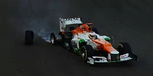 Foto zur News: Force India durch Zwischenfall am Start hart getroffen