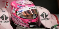 Foto zur News: Trotz Sponsoren-Pinks: Ocons Helm bleibt im Schumi-Design