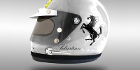 Foto zur News: Retrodesign: Die Helme von Vettel und Co. im Stil der 1970er