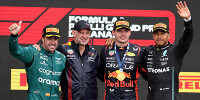 Foto zur News: Verstappen, Alonso &amp; Hamilton: Elf WM-Titel auf Kanada-Podest