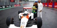 Foto zur News: Hamiltons emotionale Fahrt im Senna-McLaren: &quot;Brauchen wieder H-Schaltung&quot;