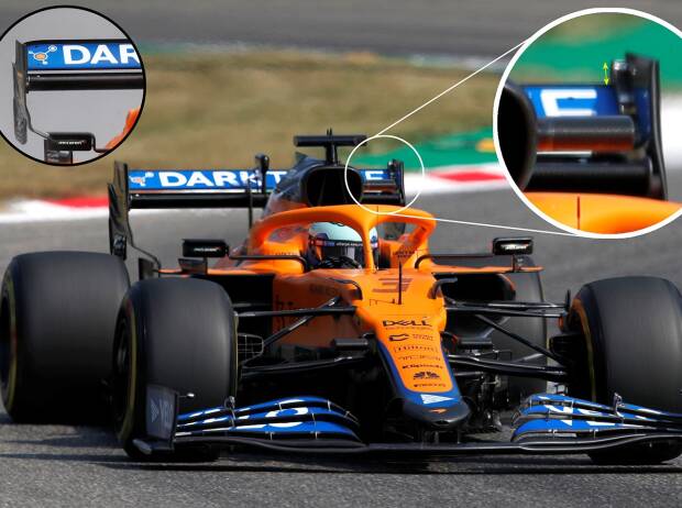 Daniel Ricciardo im McLaren MCL35M mit dem speziellen Set-up für den Grand Prix von Italien der Formel 1 2021 in Monza