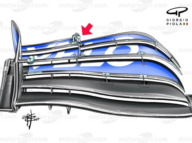 Frontflügel des McLaren-Mercedes MCL35M beim Grand Prix von Italien der Formel 1 2021 in Monza