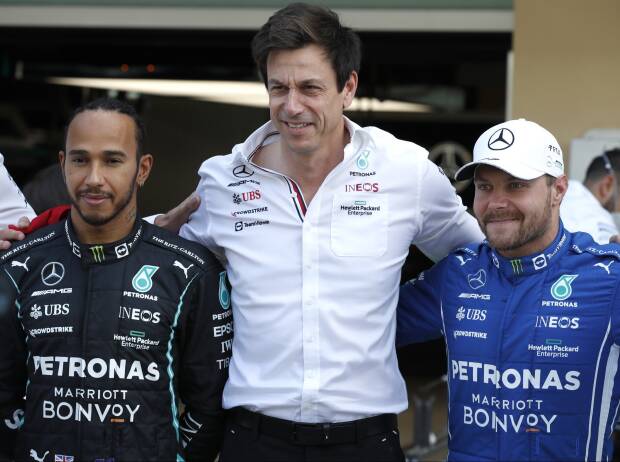 Lewis Hamilton, Toto Wolff, Valtteri Bottas