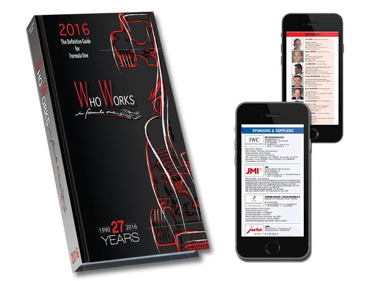 Foto zur News: Who Works in Formula One 2016: Neue "Formel-1-Bibel" jetzt inklusive App!