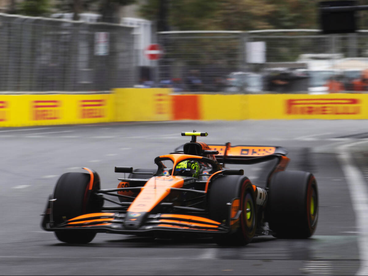 Foto zur News: Q1-Aus von Lando Norris in Baku: War es wirklich die gelbe Flagge?