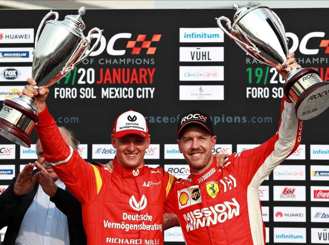 Foto zur News: Sebastian Vettel und Mick Schumacher beim Race Of Champions 2025 dabei