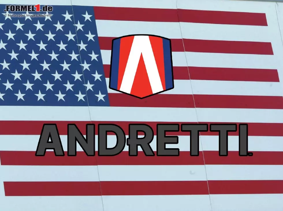 Foto zur News: Andretti-Logo vor der US-amerikanischen Nationalflagge (Fotomontage)