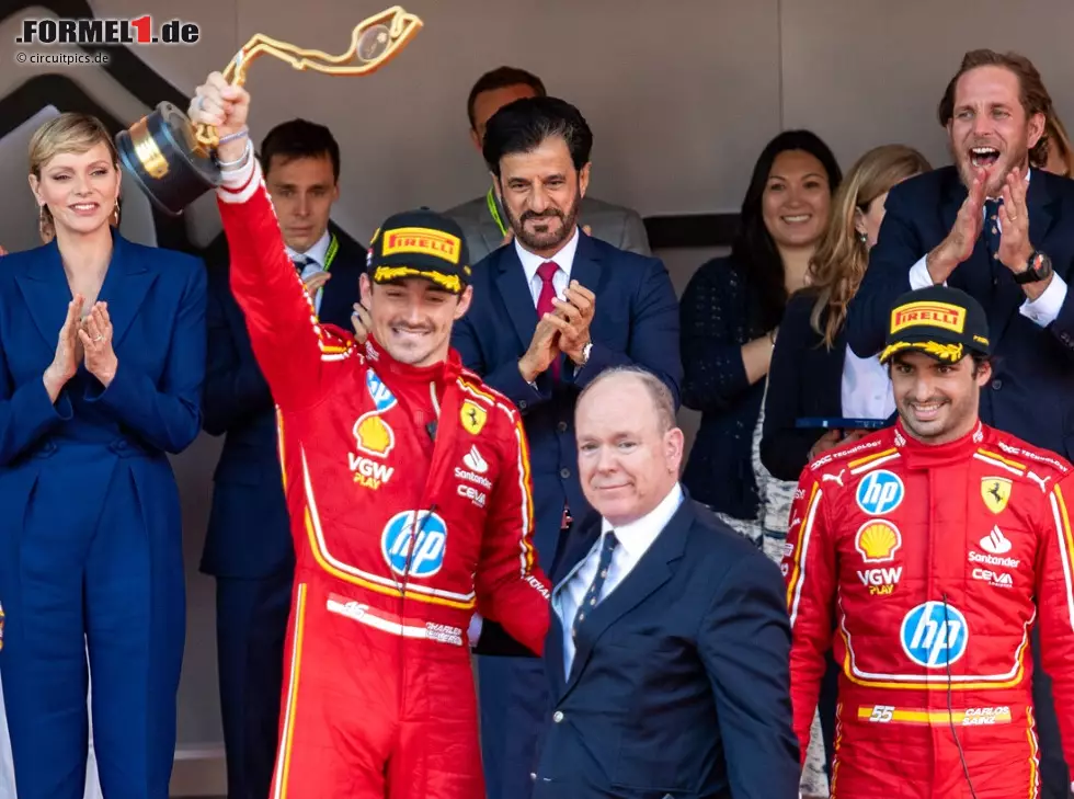 Foto zur News: Sein schönster Sieg: Charles Leclerc am Ziel seiner Träume in Monaco